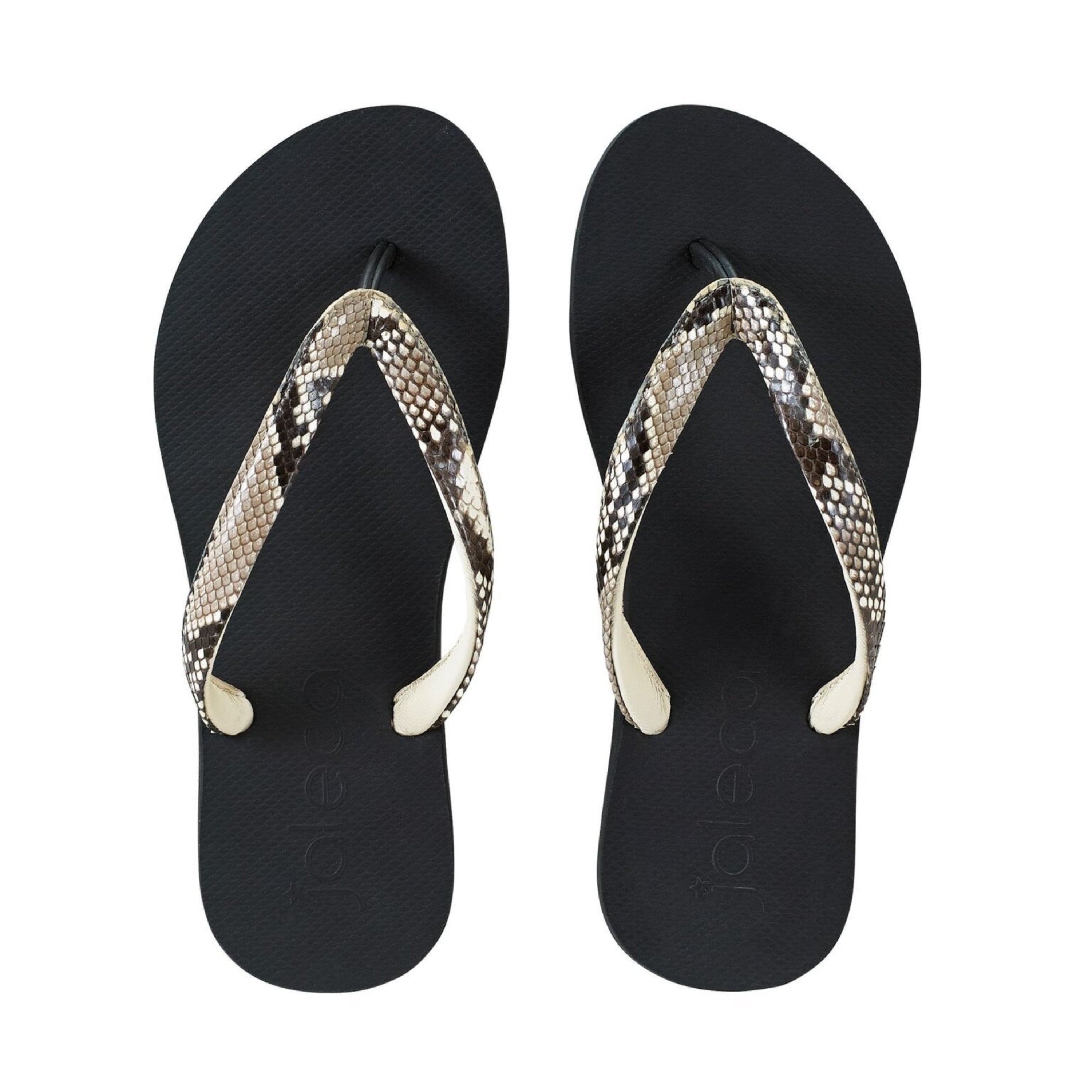 black snakeskin sandals