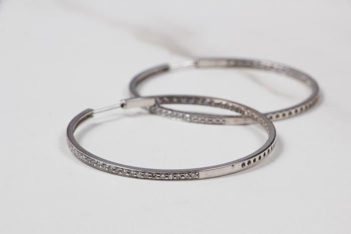 Diamond Hoops Fine Quality