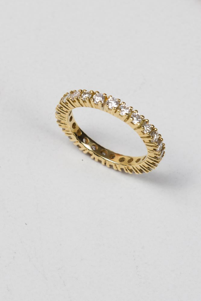 18 Kt Yellow gold band with diamonds