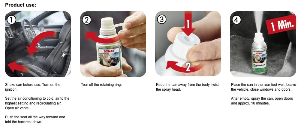 Sonax AirAid Instructions