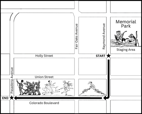 Doo Dah Parade route map