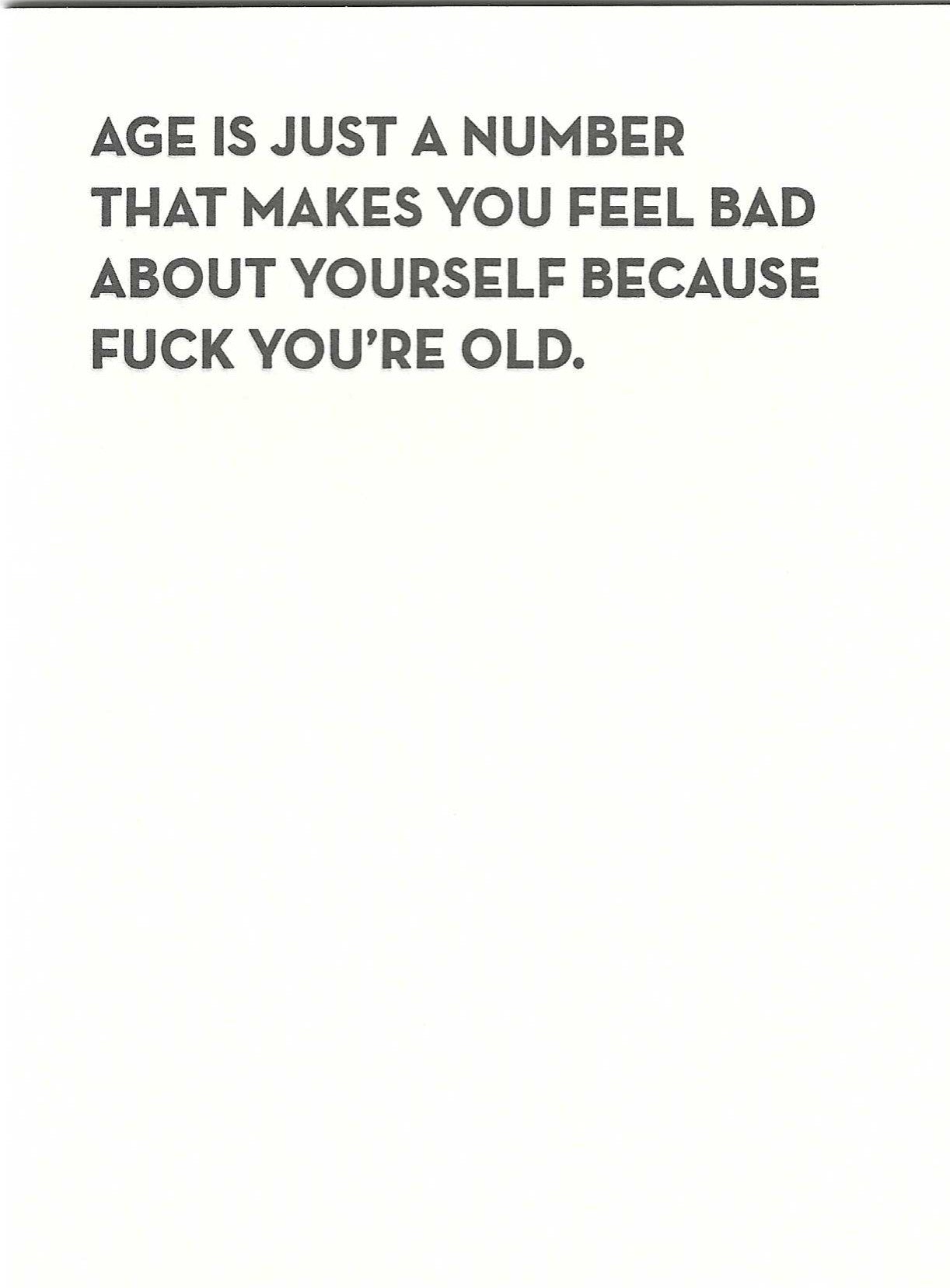 Age is Just a Number Birthday Card