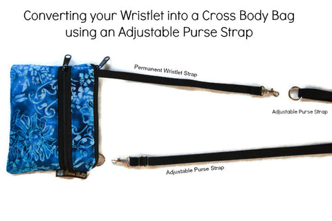 Short Zip Phone Bag - Wristlet Converts to Cross Body Purse - Winter P –  Borsa Bella Design Co.