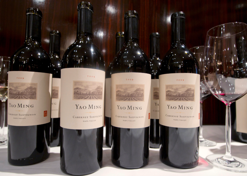 Yao Ming wine labels