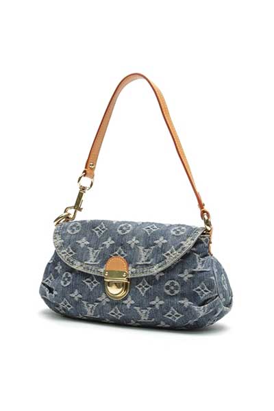 SOLD OUT Louis Vuitton Denim Blue Mini Pleaty Shoulder Pochette Bag