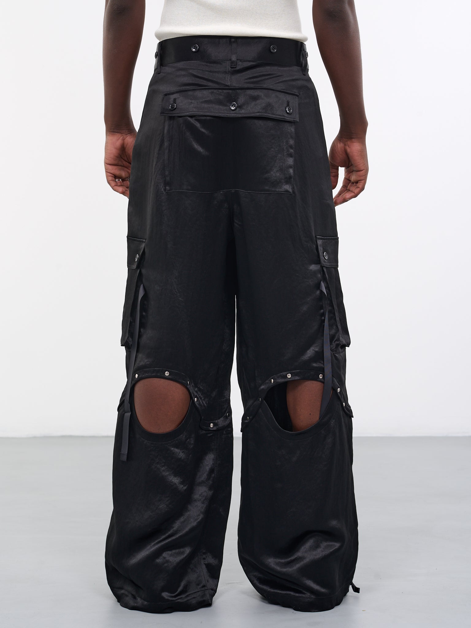 Silk Cargo Trousers (231-01-0202-BLACK)