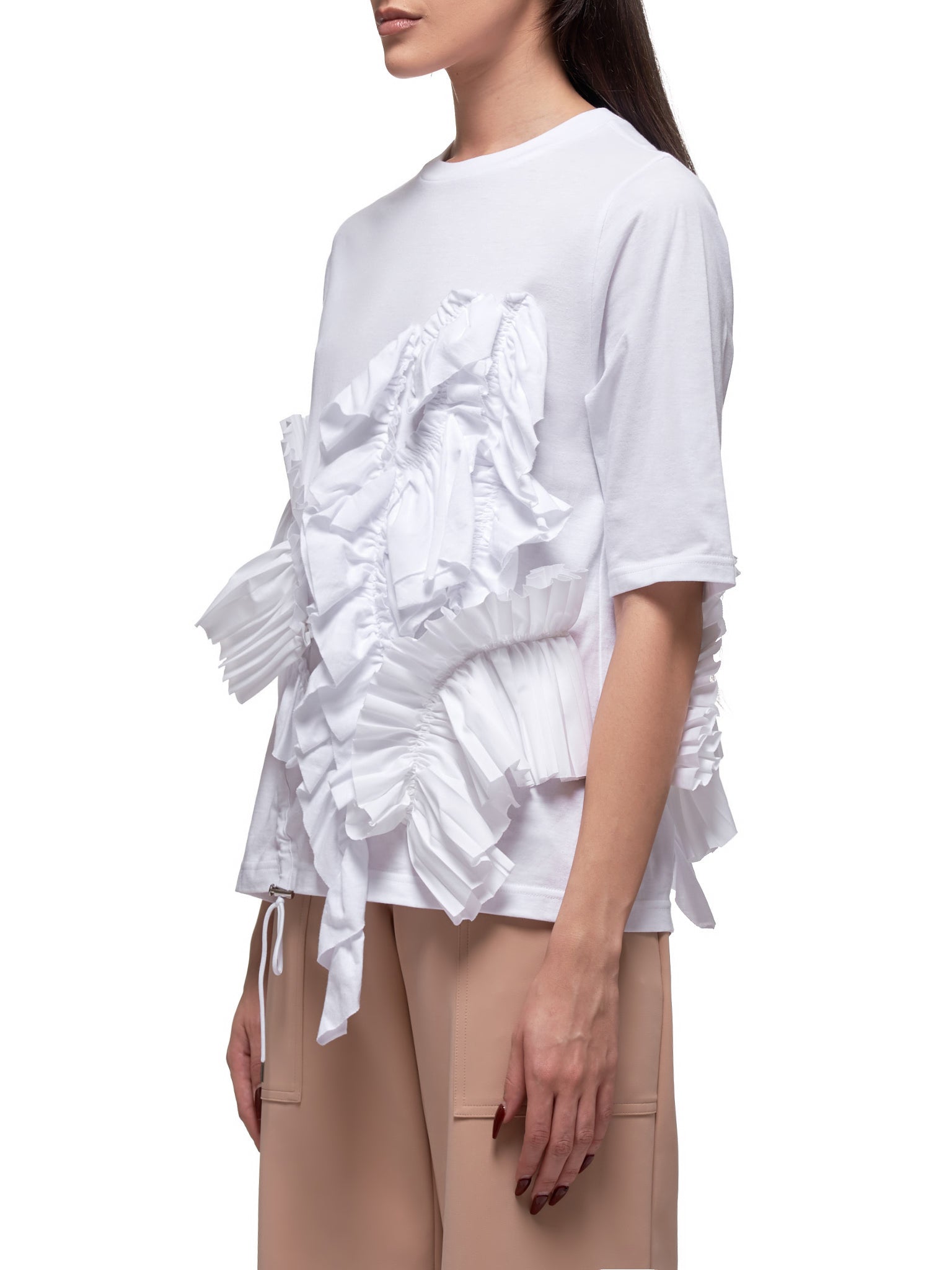 Frilled T-Shirt (300DS380-2400-WHITE)