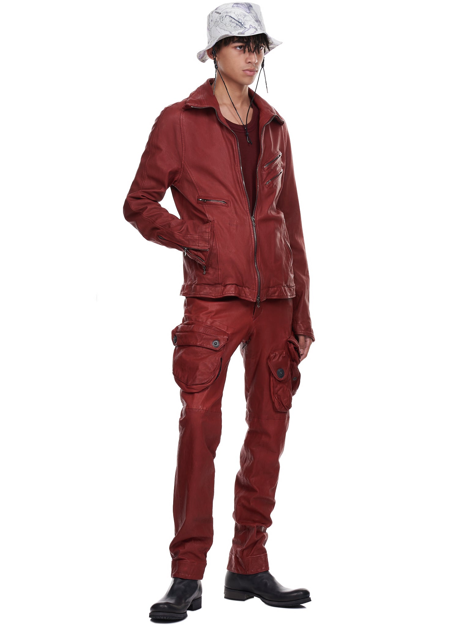 Lamb Leather Blouson (757BLM10-RED)