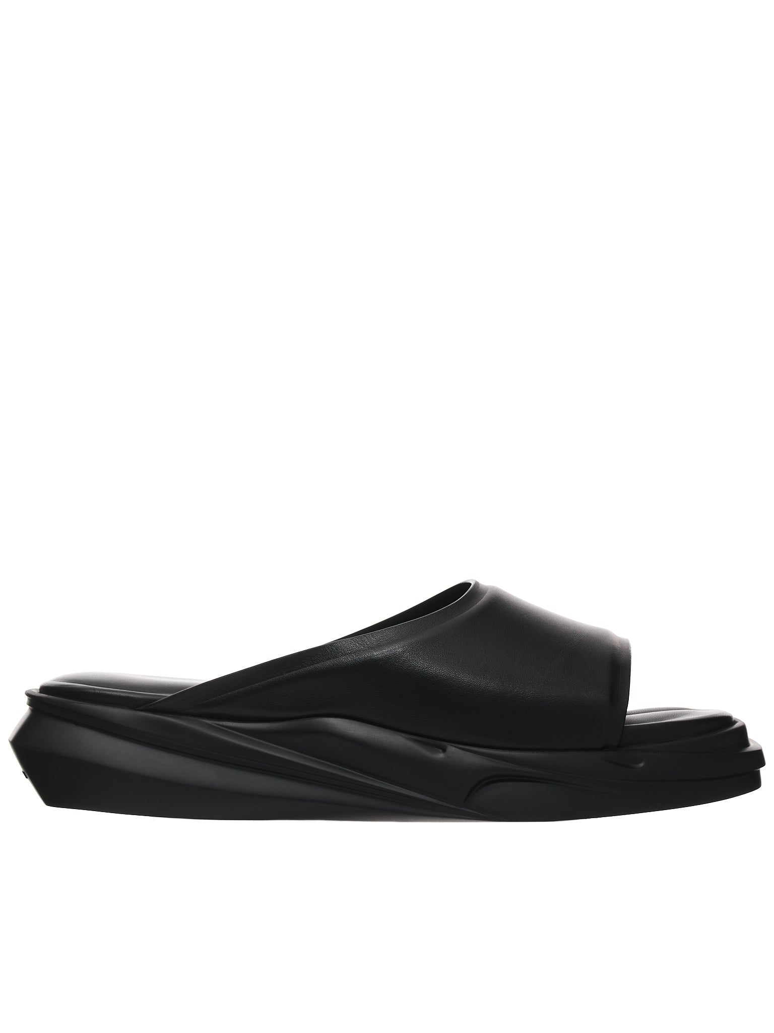 1017 Alyx 9SM Black Leather Mono-Slide | H. Lorenzo