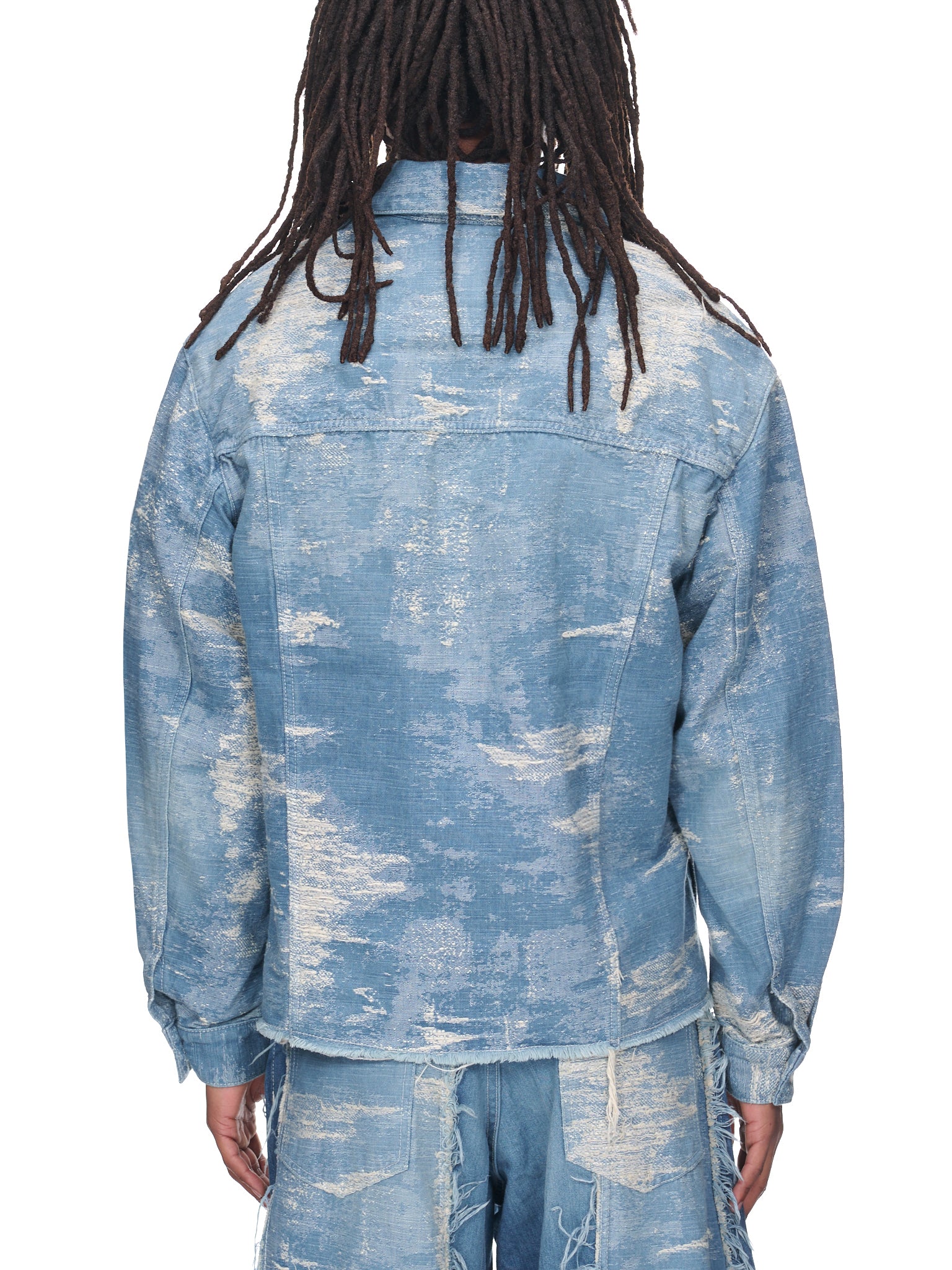 Weaved Denim Jacket (JK055-1-BLEACH)