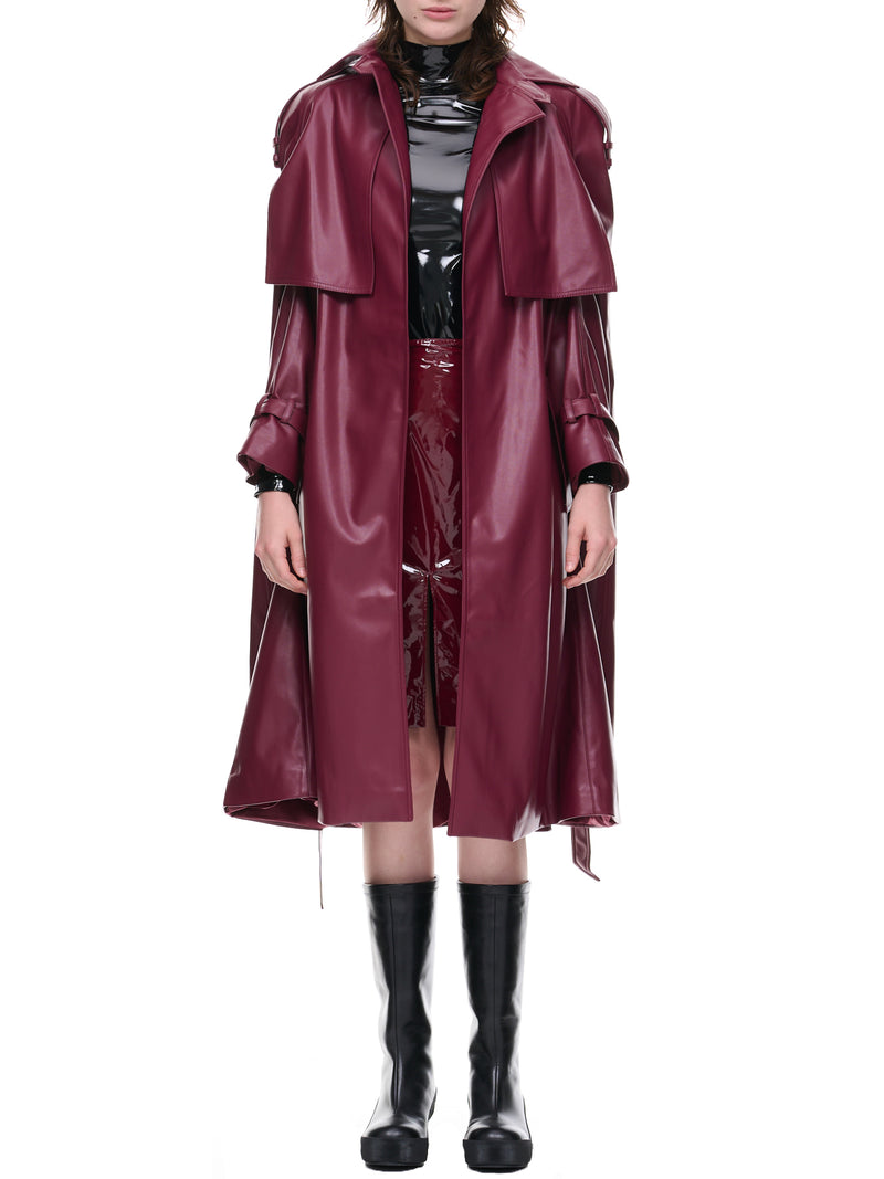 AMBUSH RUBBER RAIN COAT パテントトレンチ