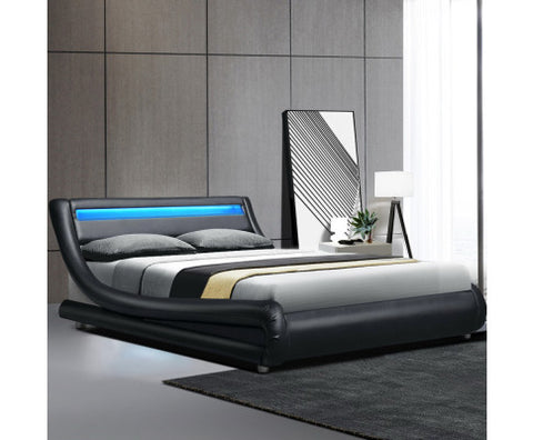 leather beds, leather bed frames