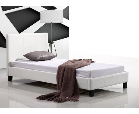single leather bed, single leather bed frame