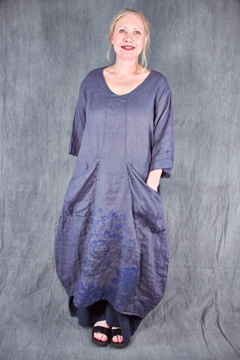 7237 Watermill Linen Dress-Nightwatch - Blue Fish Clothing
