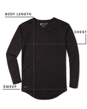 Drop-Cut Long Sleeve Shirt