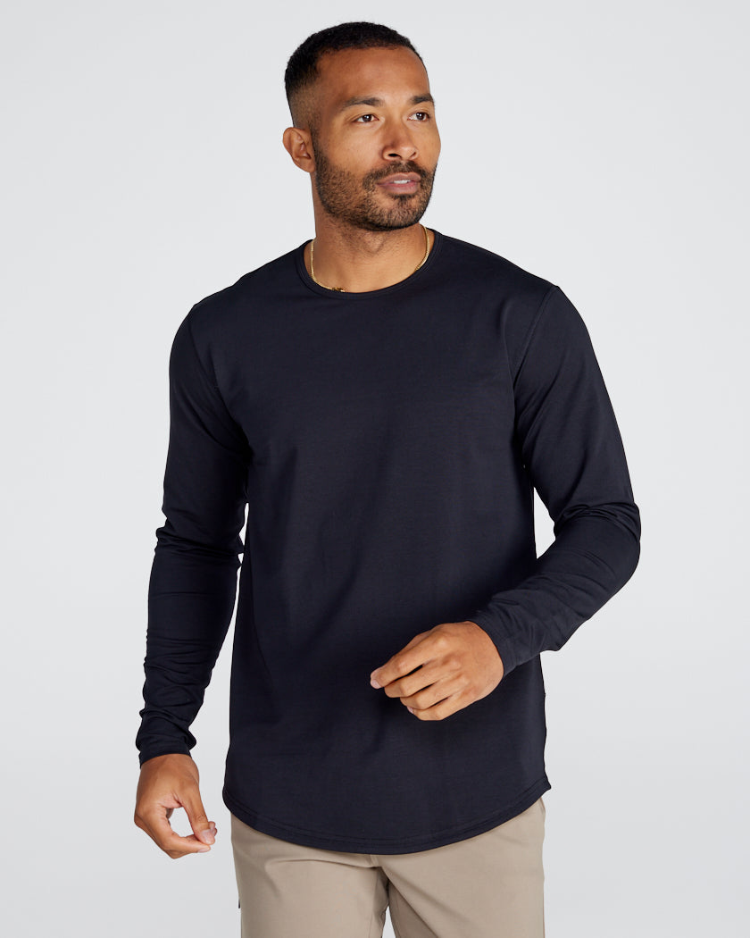 Drop-Cut Long Sleeve: LUX  BYLT Basics™ - Premium Basics