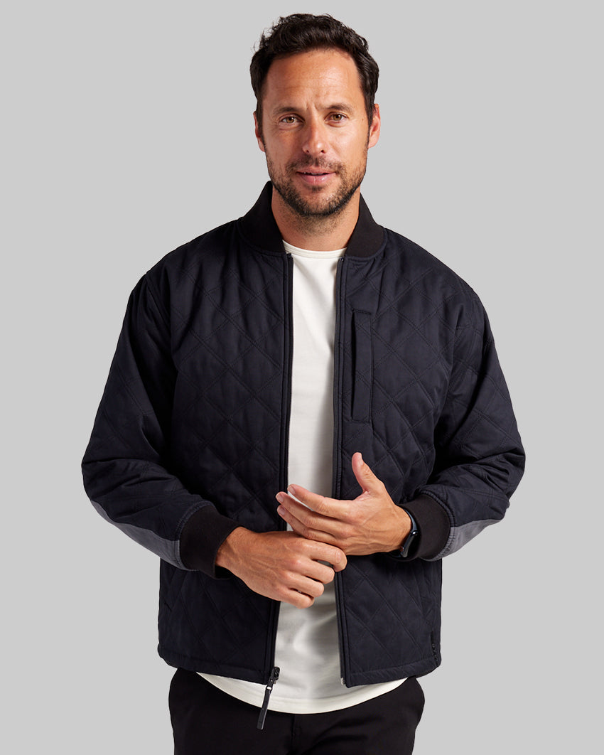 quilted bomber jacket