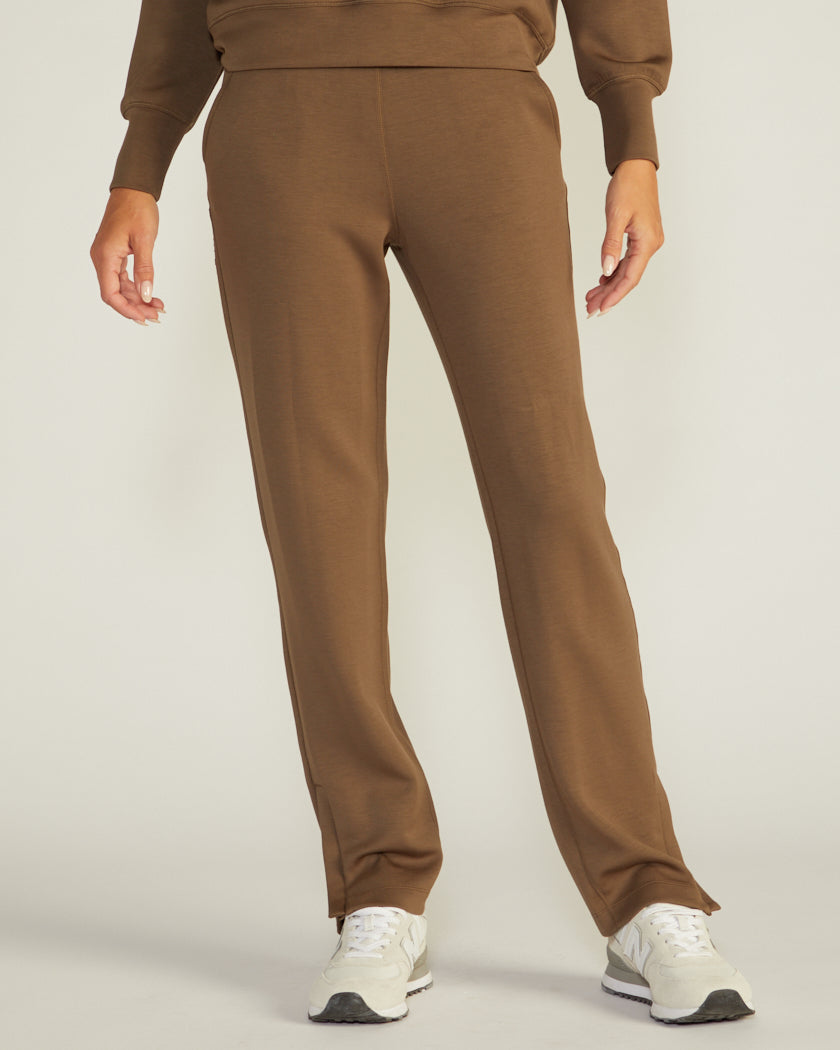 Opal Fleece High-Waist Split Hem Pant