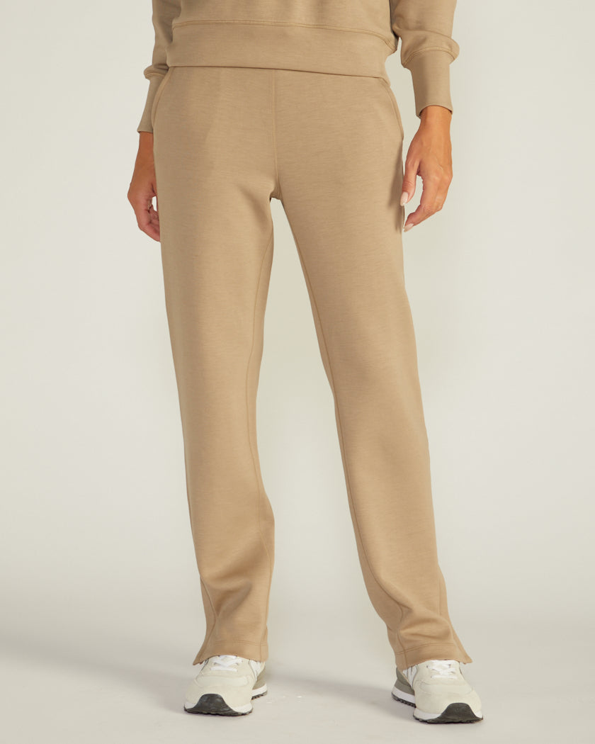 Opal Fleece High-Waist Split Hem Pant