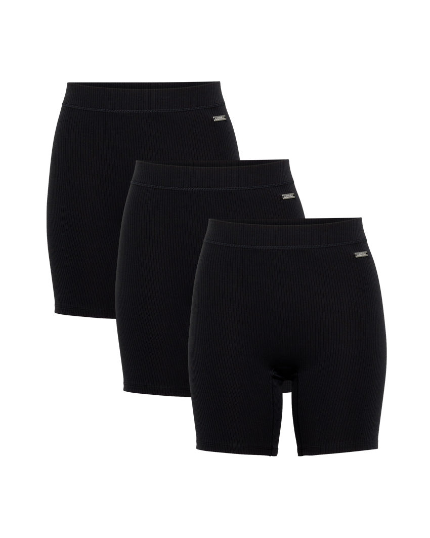 Rib High-Waist Biker Shorts - Custom 3 Pack