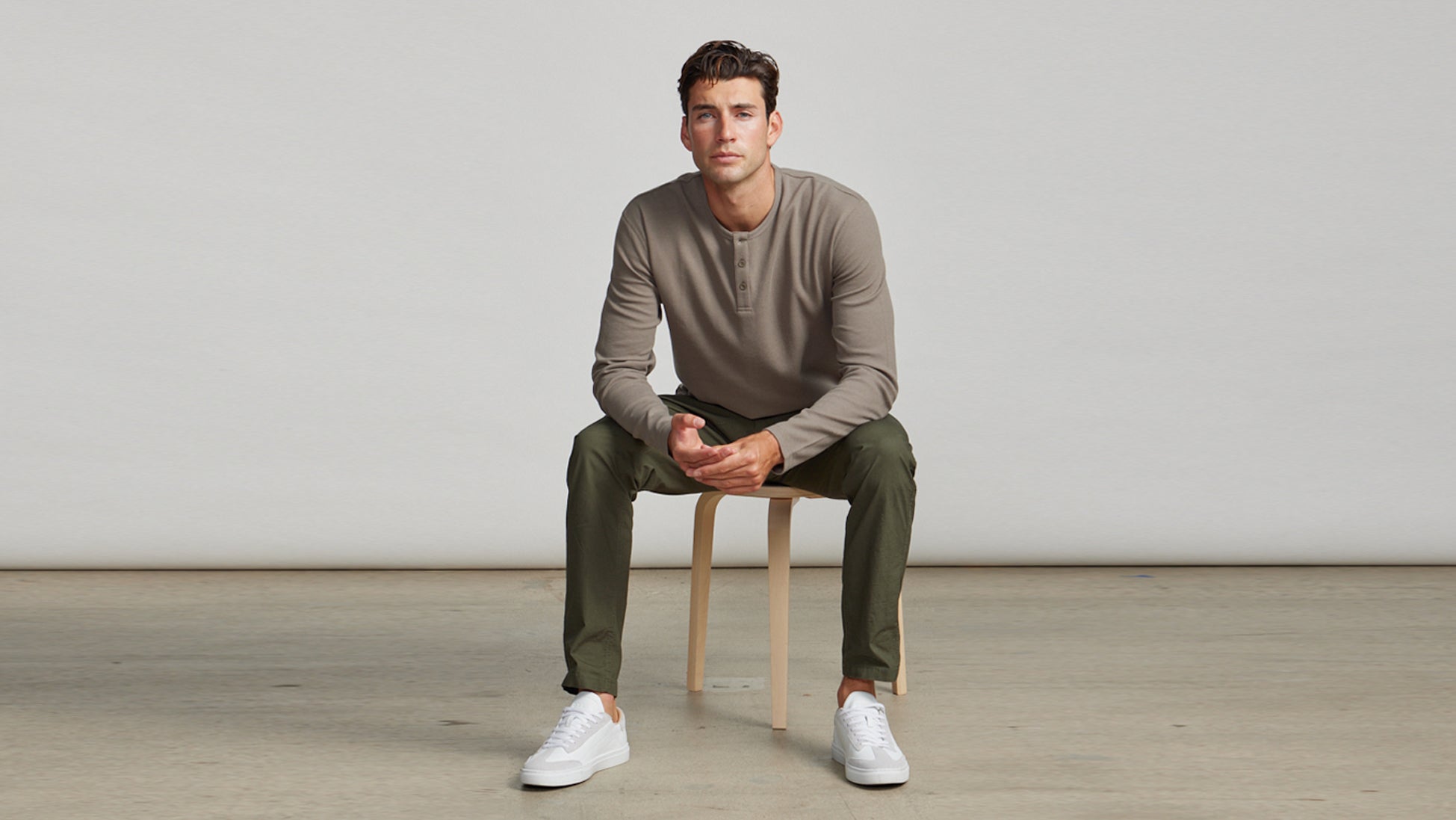 Thermal Henley Drop-Cut Long Sleeve