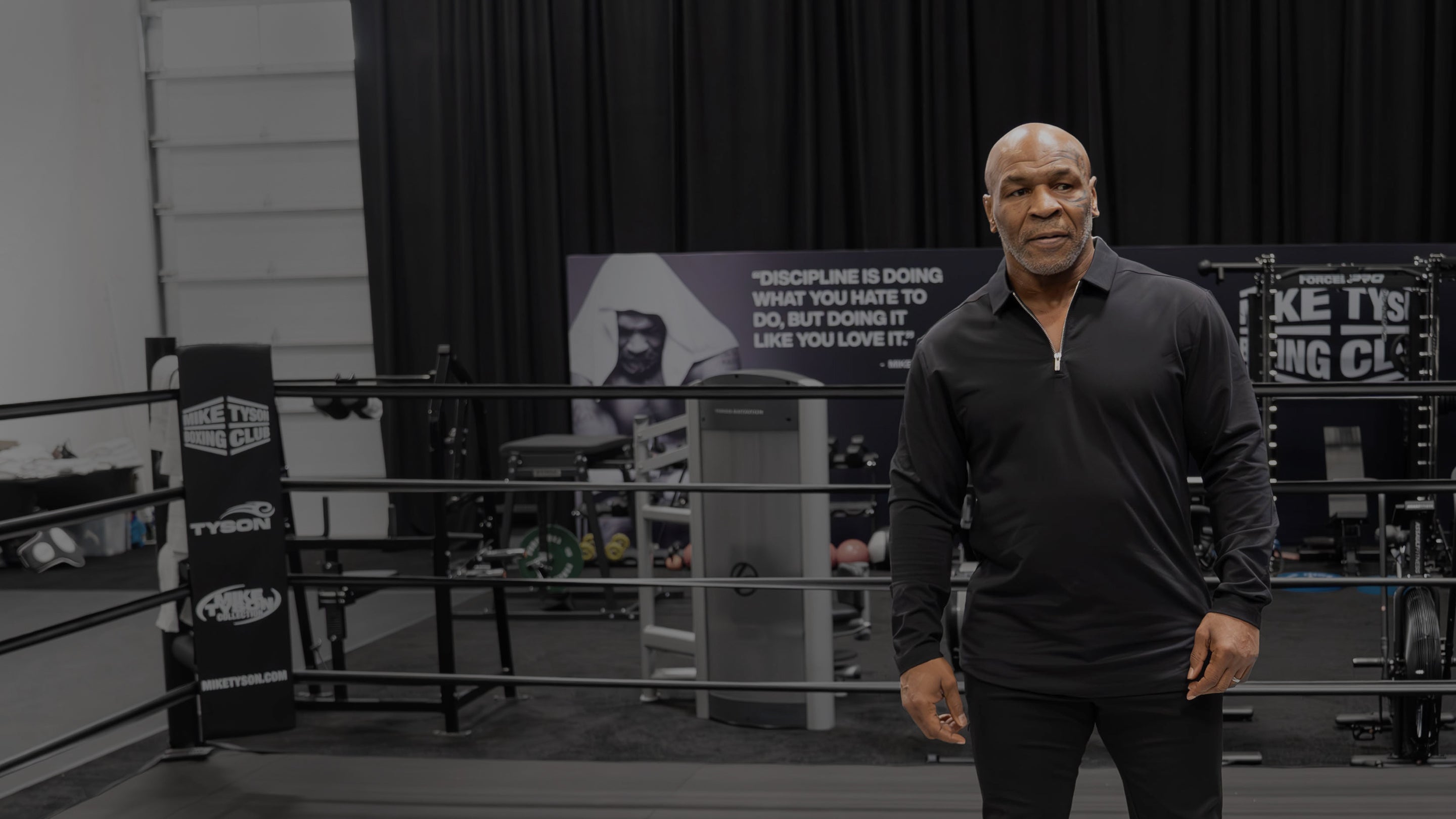Mike Tyson x BYLT wearing a LUX Zip Polo
