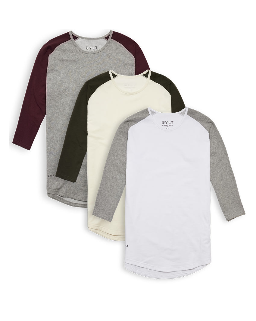 Custom Jersey-style T-shirt 3/4 Sleeve Raglan Baseball Shirt