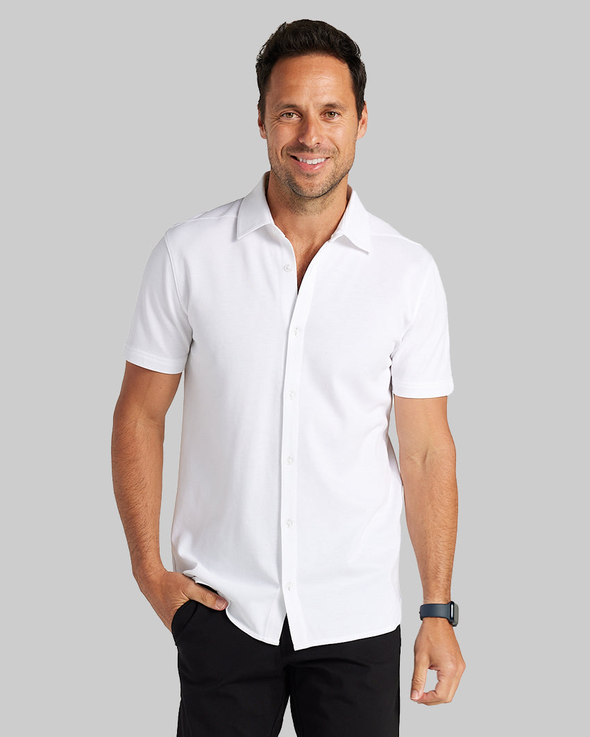 Bayside Oxford Short Sleeve Button Down | BYLT Basics™ - Premium