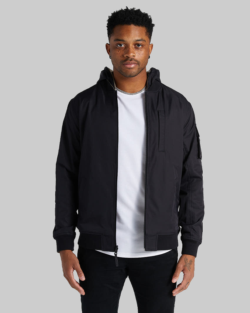 Reversible Bomber Jacket - Black