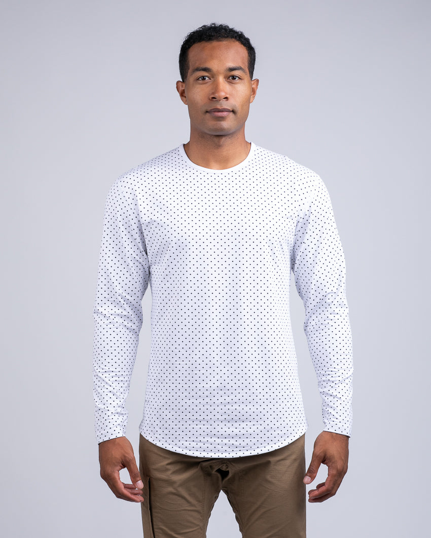 Henley Drop-Cut Long Sleeve: LUX