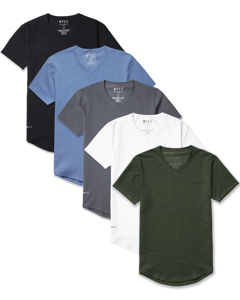 5-Item V-Neck LUX Bundle For $125 | BYLT Basics™ - Premium Basics