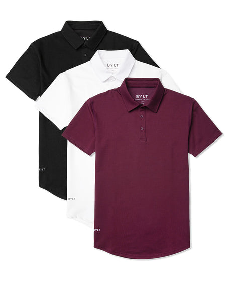 Drop-Cut Polo - Custom 3 Pack