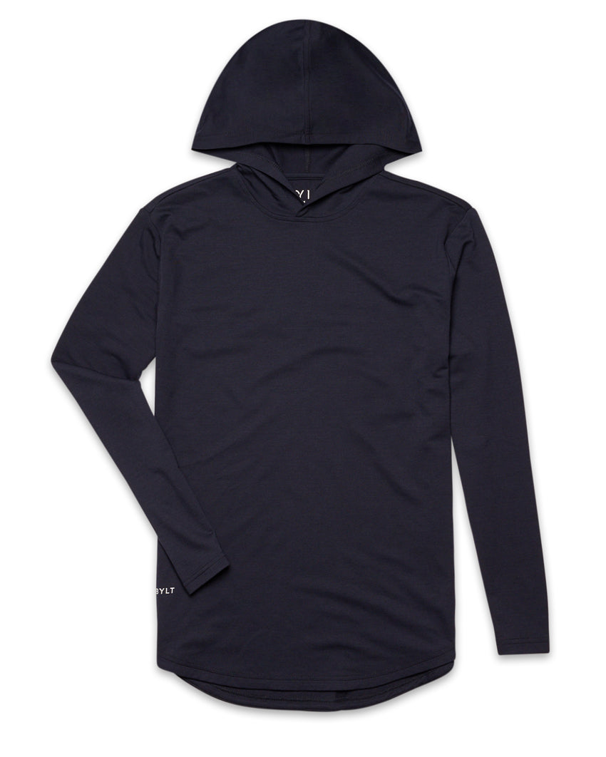 Thermal Hooded Drop-Cut Long Sleeve