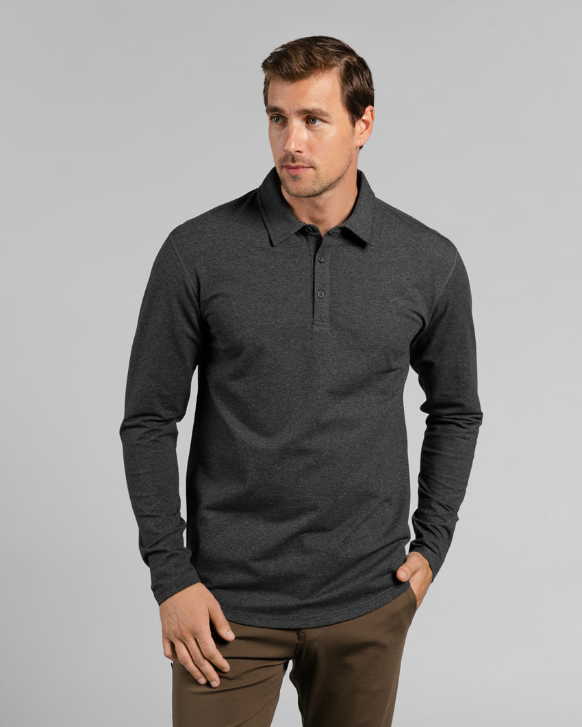 Men's Long Sleeve Polo Shirts 