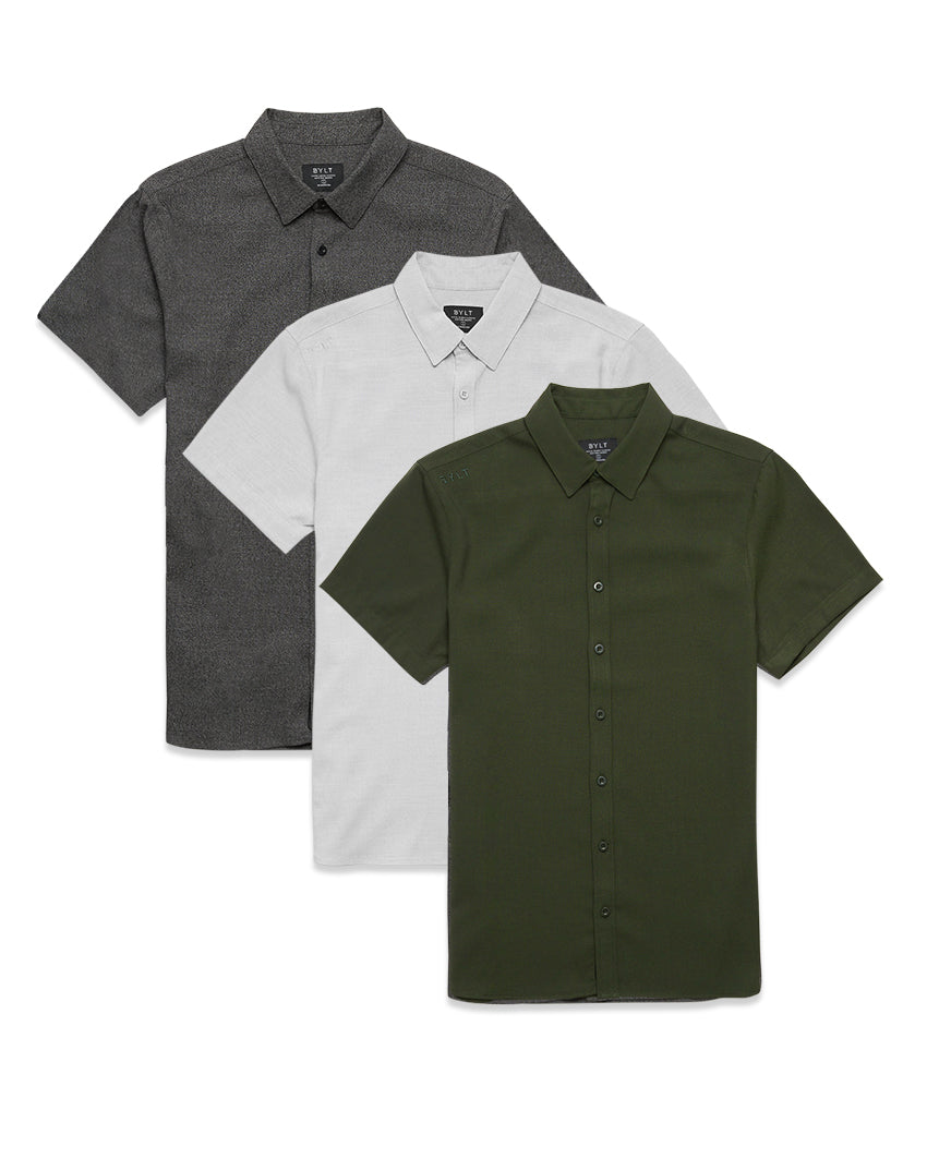 Vista Short Sleeve Button Down Custom 3 Pack