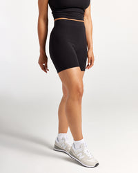 Rib High-Waist Biker Shorts