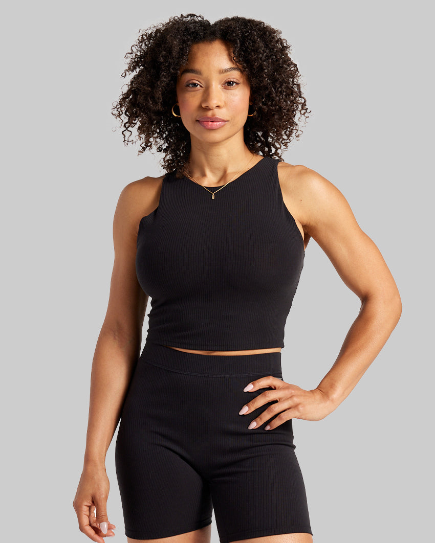 Rib High-Neck Longline Bra  BYLT Basics™ - Premium Basics