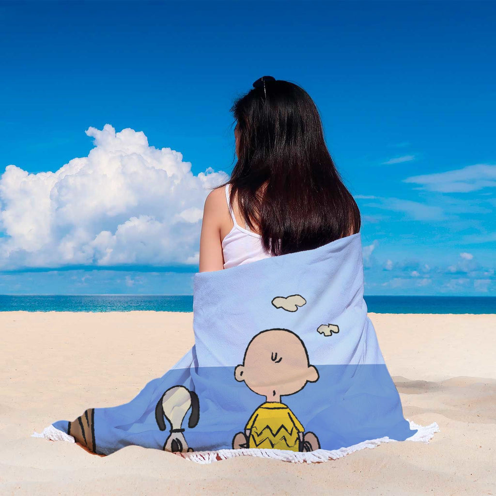 snoopy beach blanket