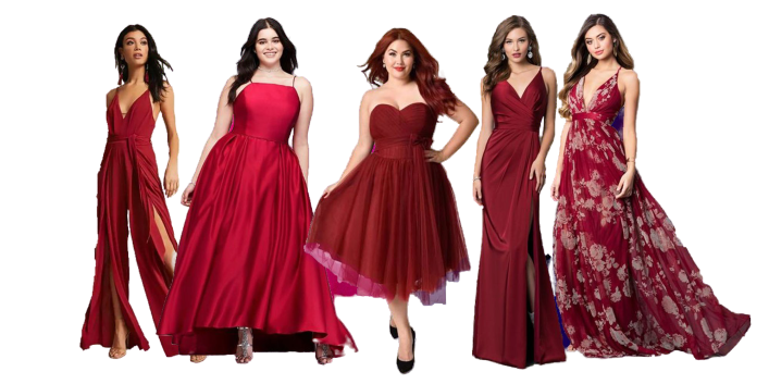 3 Flattering Burgundy Prom Dresses from the All-New Collection of Spos ...