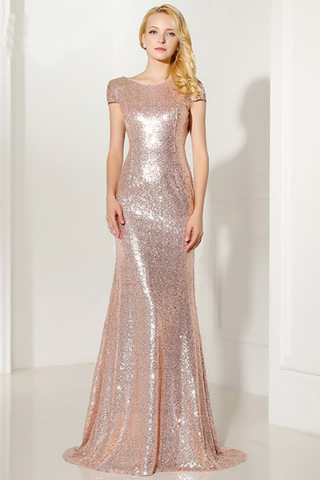 Rose gold bridesmaid dress