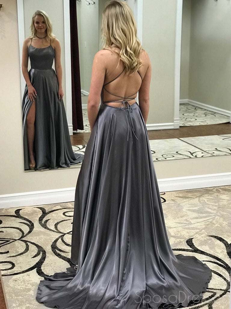 Sexy Emerald Green Halter Backless Side Slit Long Evening Prom Dresses Sposadresses 1448