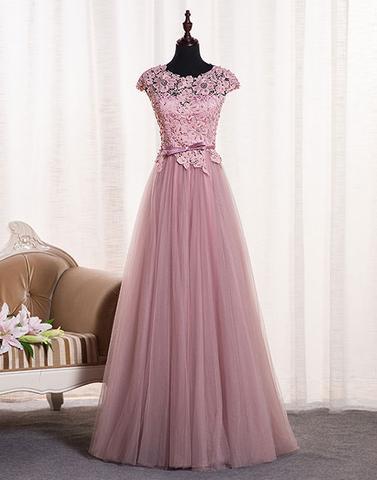 dusty pink formal dresses