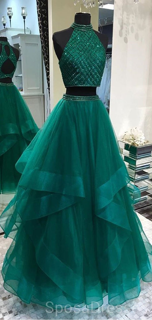 green open back dress
