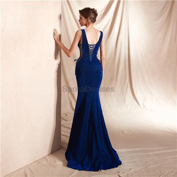 Simple V Neck Mermaid Evening Prom Dresses, Evening Party Prom Dresses ...