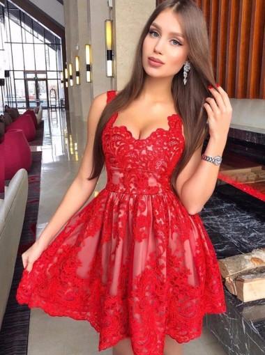 cheap red hoco dresses