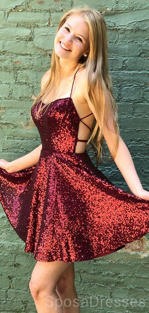 dark red short prom dresses