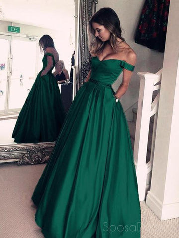silk emerald green prom dress