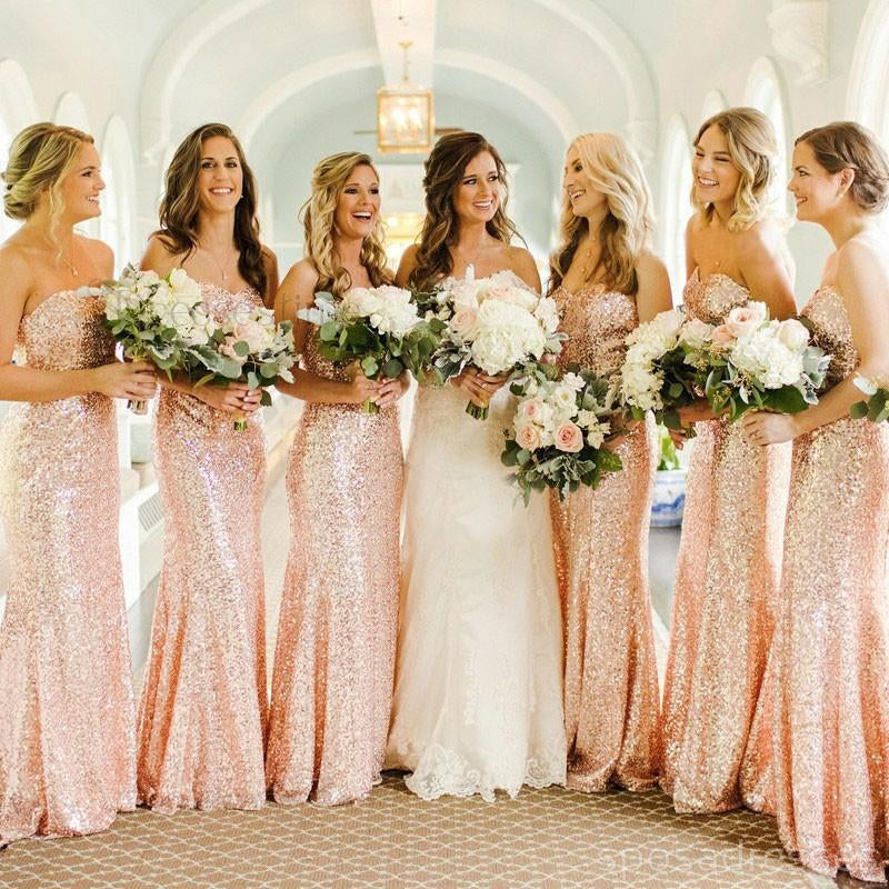 blush pink rose gold bridesmaid dresses