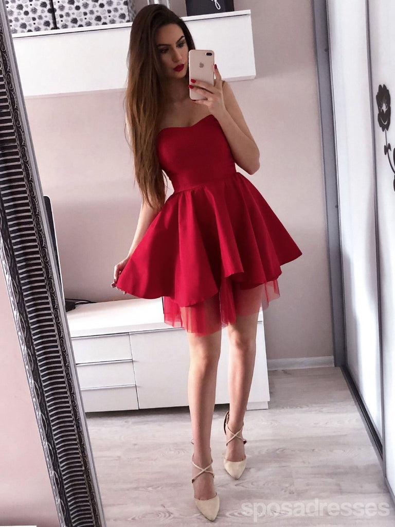 Simple Red Sweetheart Short Cheap Homecoming Dresses Online, CM728 ...