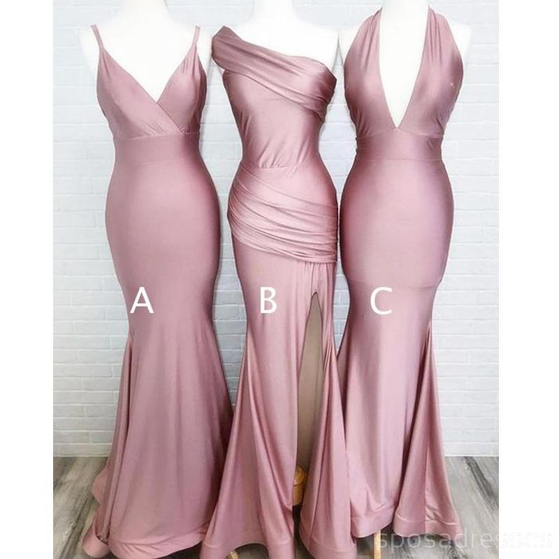 long dusty rose bridesmaid dresses